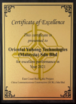 2021 Outstanding Performance Award for OYH (Malaysia)
