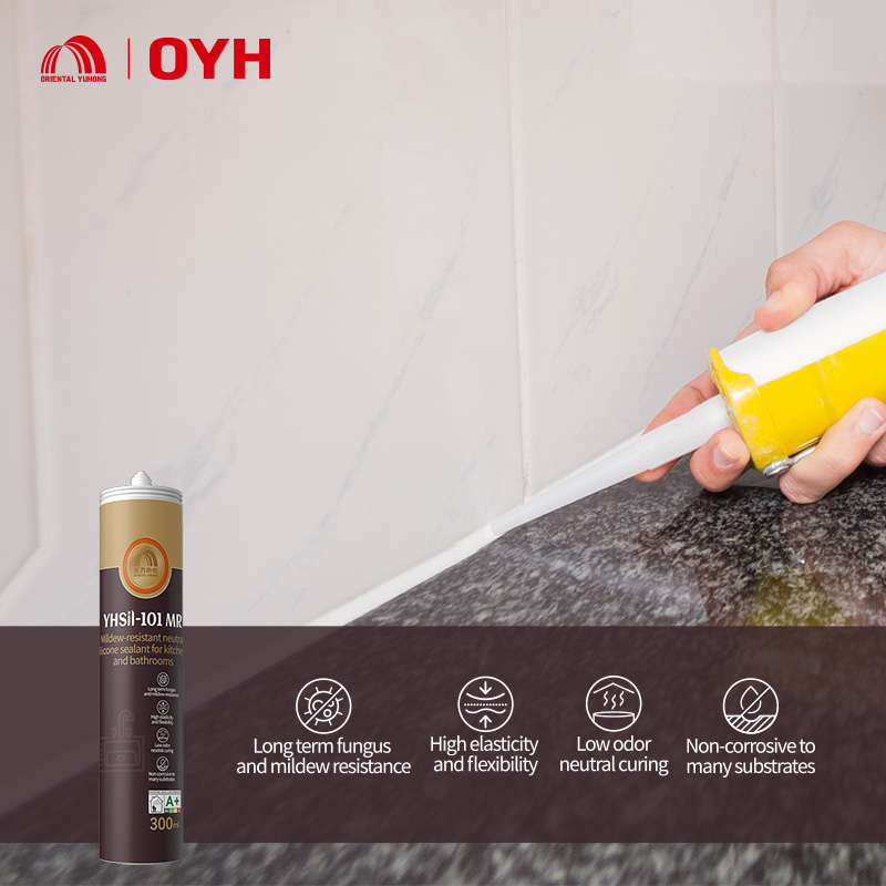 Mildew-resistant neutral silicone sealant for kitchens and bathrooms
