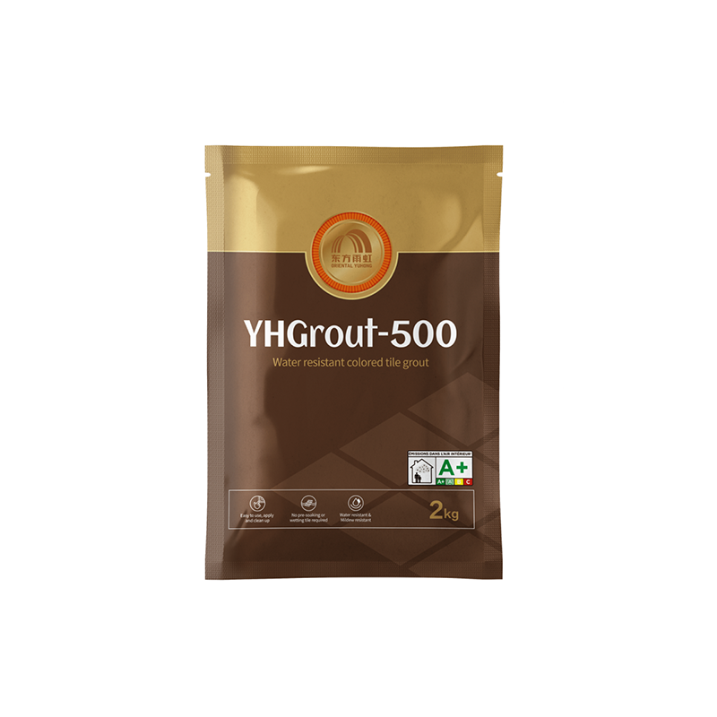 Water-resistant colored tile grout